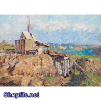 Tranh sơn dầu ngôi nhà ấm áp